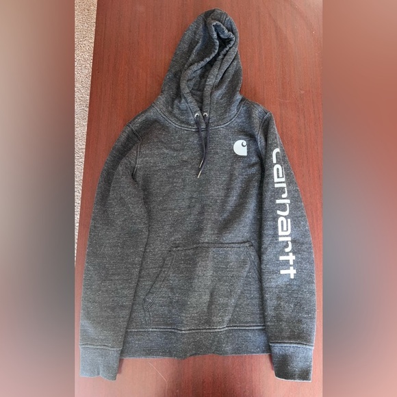 Carhartt Charcoal Relaxed Fit Hoodie - Picture 1 of 3